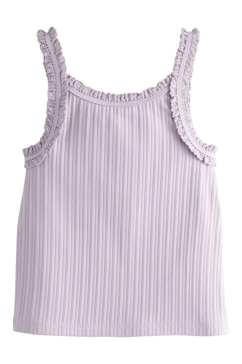 Kids' 2-Pack Frill Cotton Blend Tank Tops, Alternate, color, MULTI