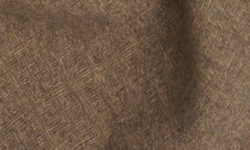 Saachi Triangle Knit Trim Shawl In Brown