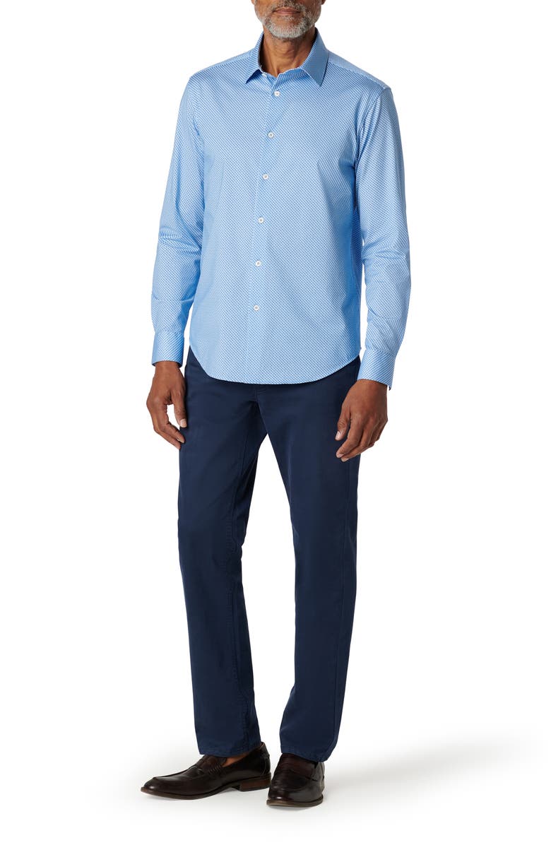 Bugatchi James OoohCotton<sup>®</sup> Microprint Button-Up Shirt, Alternate, color,