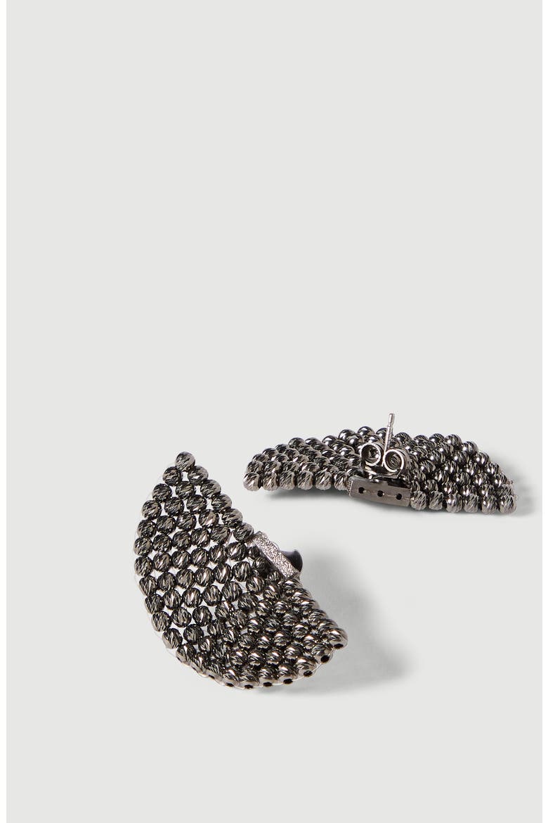 Sterling silver earrings, Alternate, color, Black