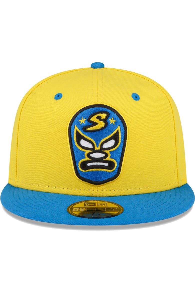 Men's New Era Yellow Sacramento River Cats Copa De La Diversion 59FIFTY Fitted Hat, Alternate, color, Yellow