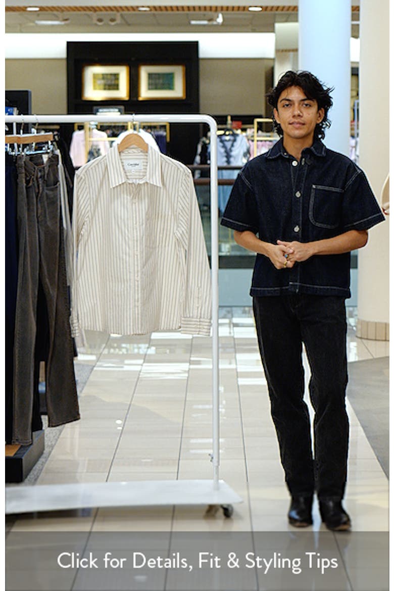Stripe Cotton Poplin Button-Up Shirt video