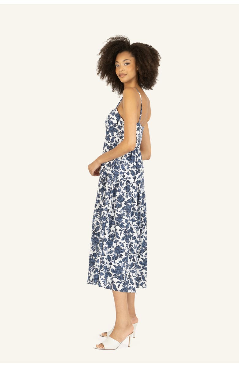 Super Natural by Secret Mission Nehru Dress, Alternate, color, Blue Floral Print