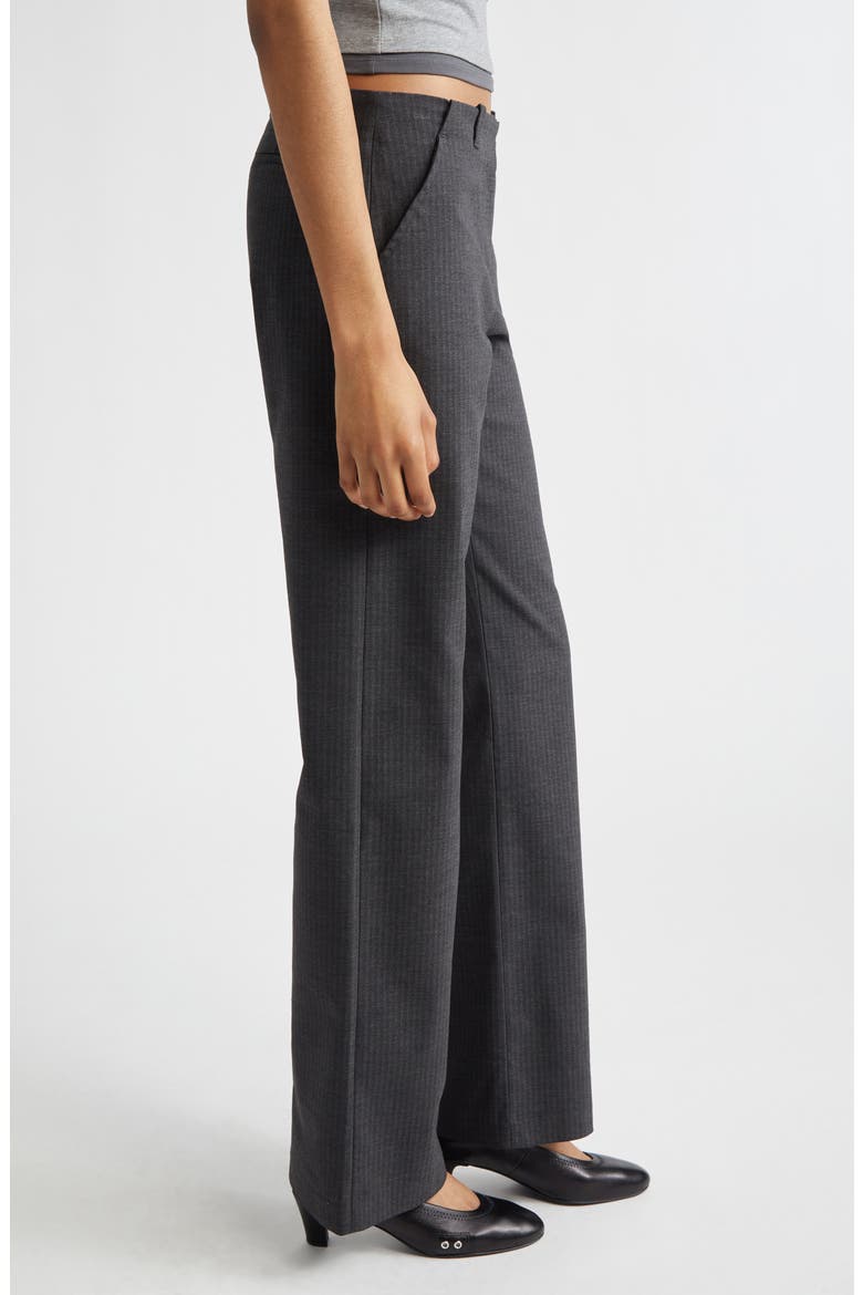 Sil Herringbone Suiting Straight Leg Trousers, Alternate, color, GREY