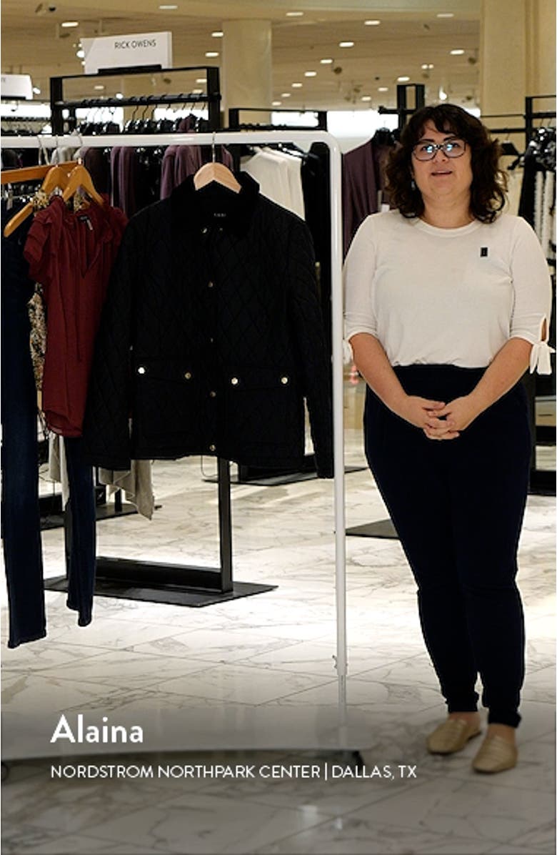 Quilted Corduroy Collar Barn Jacket, sales video thumbnail