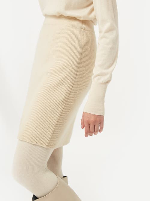 Gobi Mongolian Cashmere Cashmere Mini Skirt In Off White