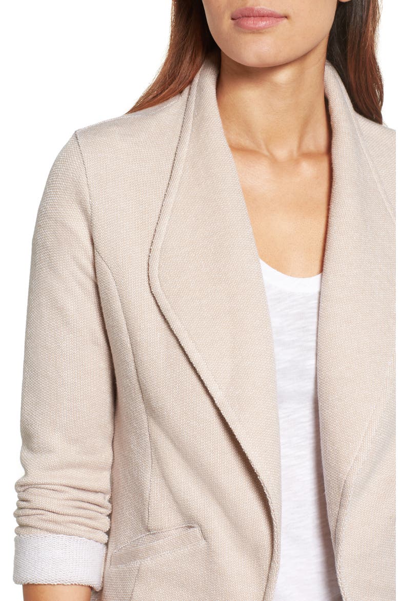 Knit Blazer, Alternate, color, TAN- WHITE PATTERN