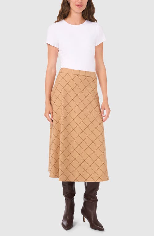 Halogenr Halogen(r) A-line Crepe Midi Skirt In Brown