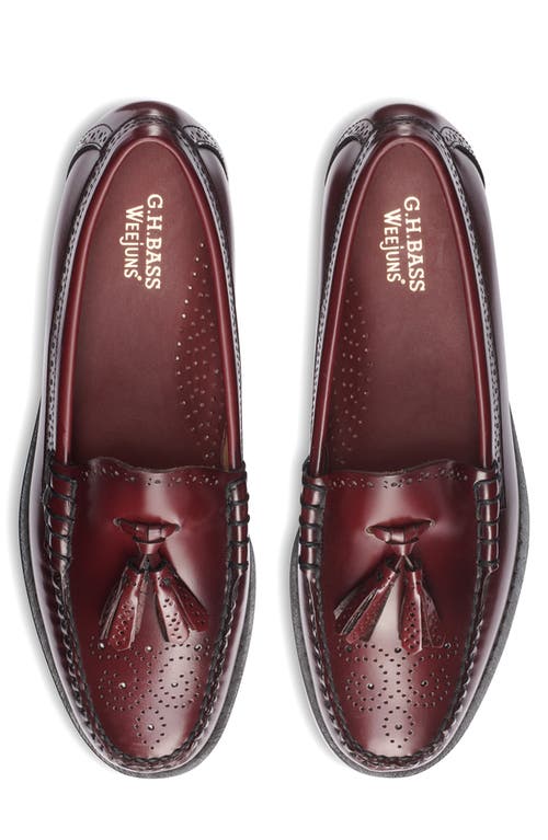 G.h.bass Larkin Tassel Brogue Weejun Loafer In Burgundy