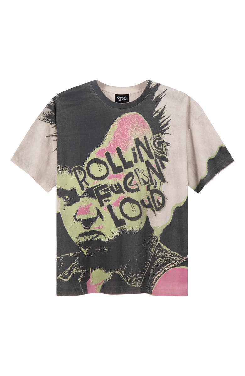 Rolling Loud Punk Riot Relaxed Graphic T-Shirt, Alternate, color, White/Grey