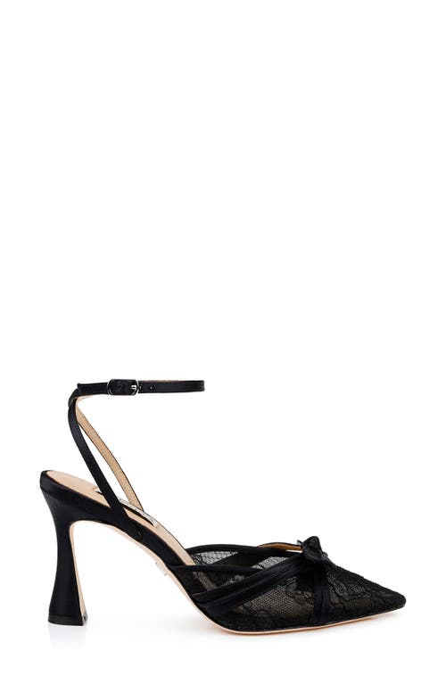 BADGLEY MISCHKA BADGLEY MISCHKA COLLECTION JOSIE ANKLE STRAP POINTED TOE PUMP