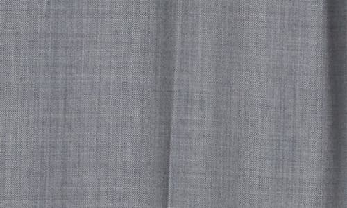 Tommy Hilfiger Flat Front Wool Blend Dress Pants In Light Grey Sharkskin Solid