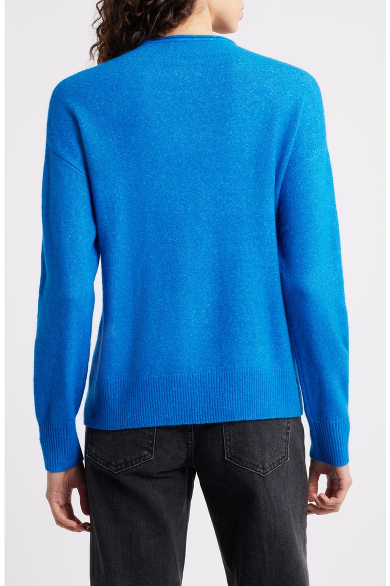 Funnel Neck Sweater, Alternate, color, BLUE PRINCESS