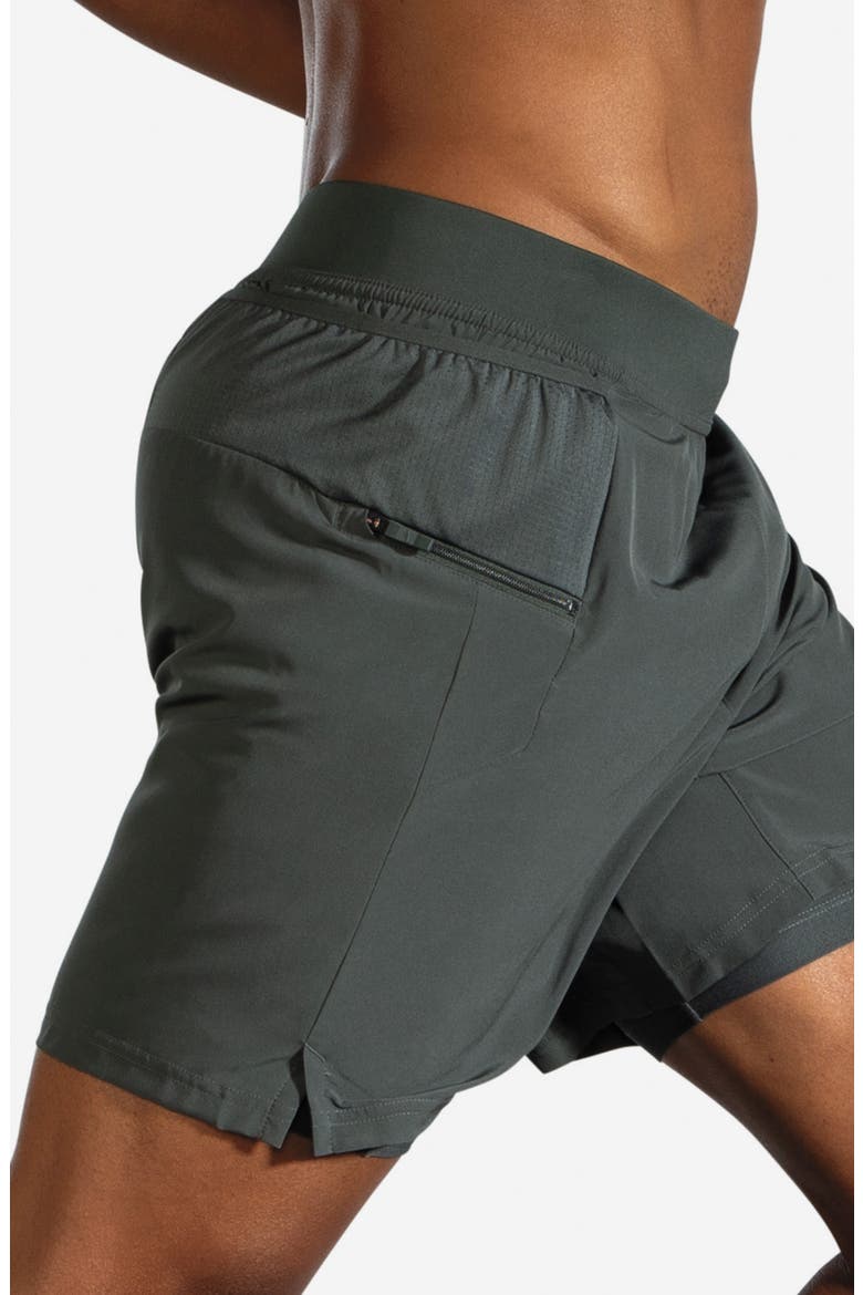 7" 2-in-1 Cargo Running Shorts, Alternate, color, DARK OYSTER