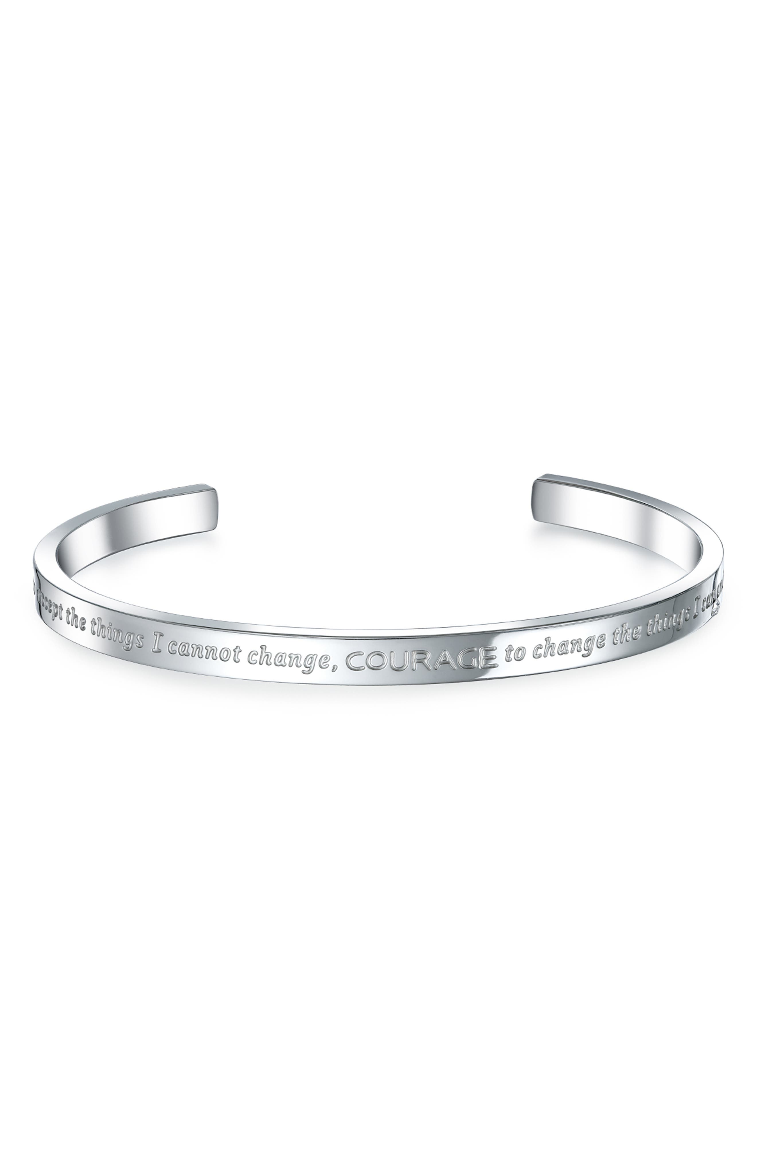BLING JEWELRY Gender Inclusive Inspirational Serenity Cuff Bracelet
