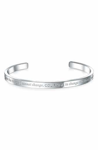 BLING JEWELRY Gender Inclusive Inspirational Serenity Cuff Bracelet