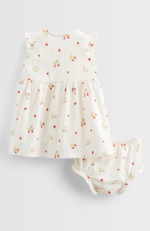 NORDSTROM NORDSTROM FLUTTER SLEEVE SNAP FRONT COTTON DRESS WITH BLOOMERS
