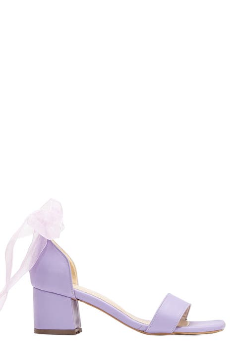 Athena Low Heel Sandals with Ribbon