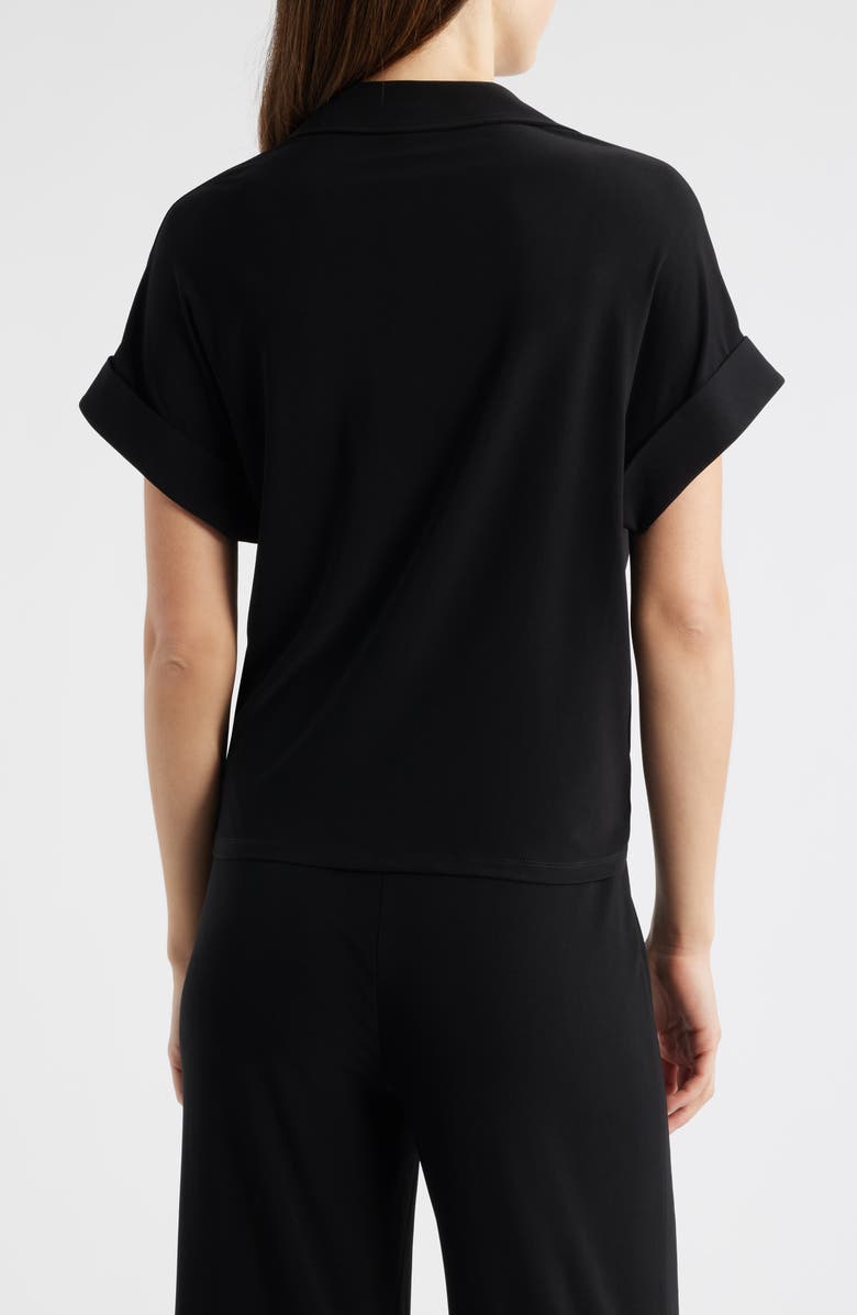 Anne Klein Twist Front Button-Up Shirt, Alternate, color,