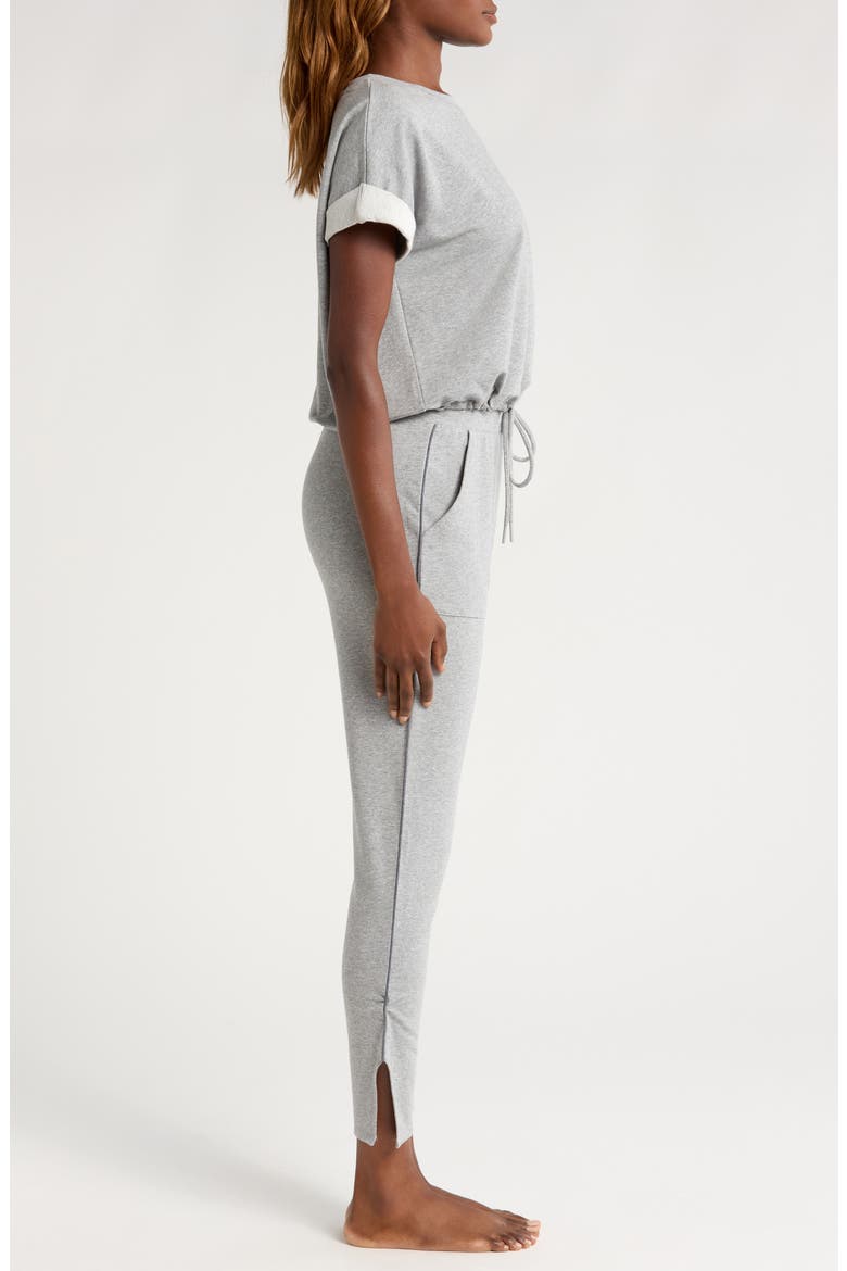 Short Sleeve T-Shirt & Joggers Lounge Set, Alternate, color, HEATHER GREY