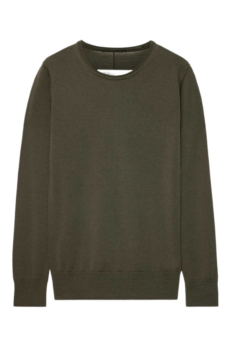 Coyte Merino Wool Crewneck Sweater, Alternate, color, MILITARY GREEN