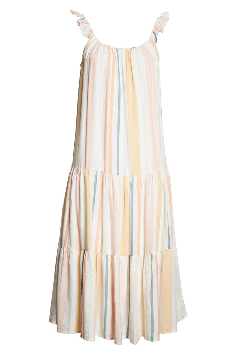 Capri Stripe Sleeveless Dress, Alternate, color, MELON STRIPE