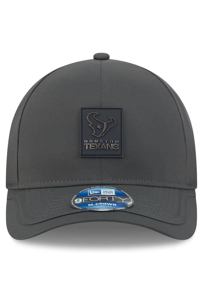 Men's New Era Charcoal Houston Texans 2025 Sideline Cold Weather 9FORTY M-Crown Adjustable Hat, Alternate, color, Charcoal