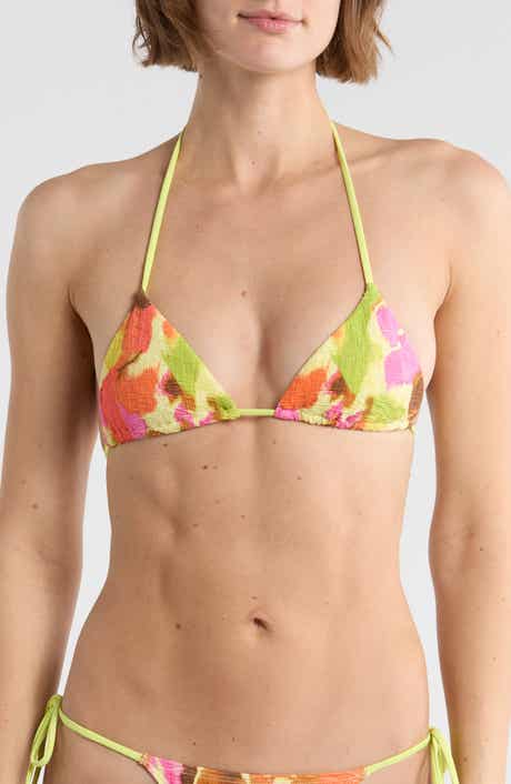 free-est by Free People Printed Mika Triangle Bikini Top