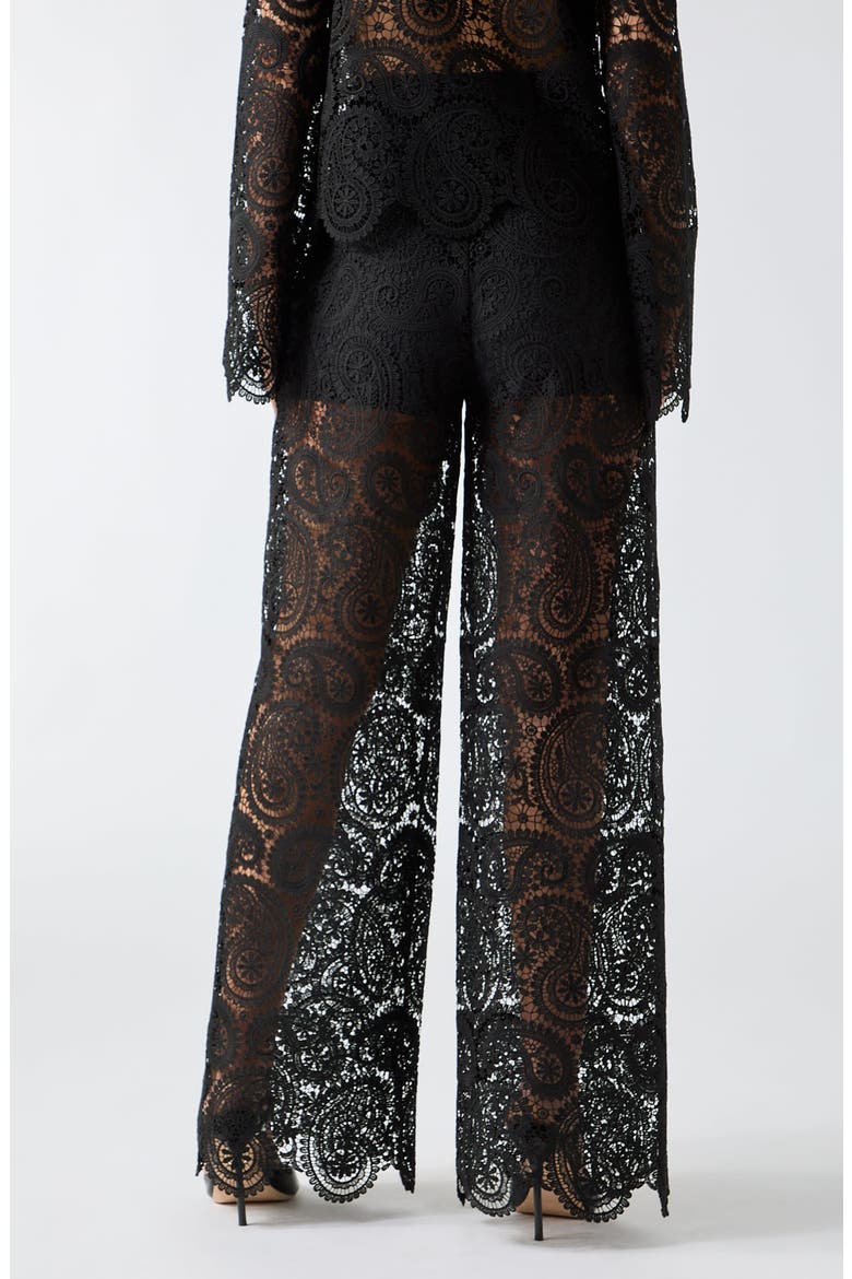 Grace Lace Wide Leg Pants, Alternate, color, JBLACK-BLACK