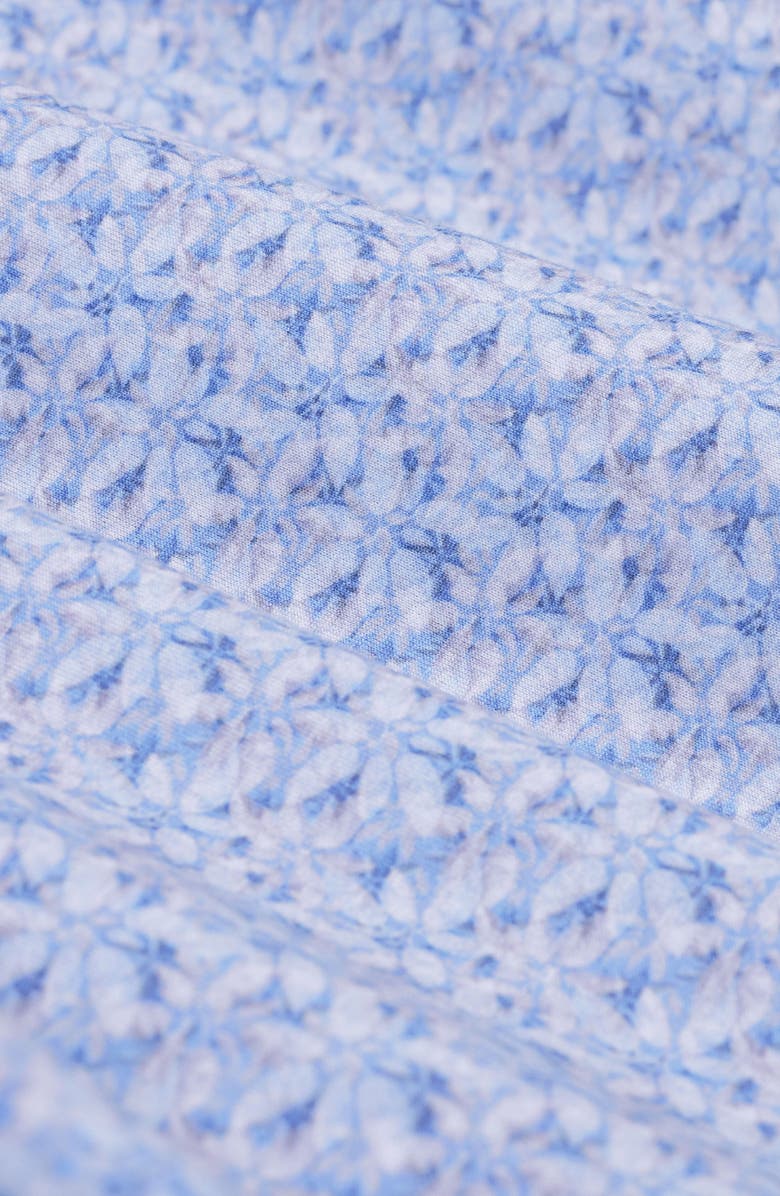 Bugatchi Jimmy OoohCotton<sup>®</sup> Floral Print Button-Up Shirt, Alternate, color, Air Blue