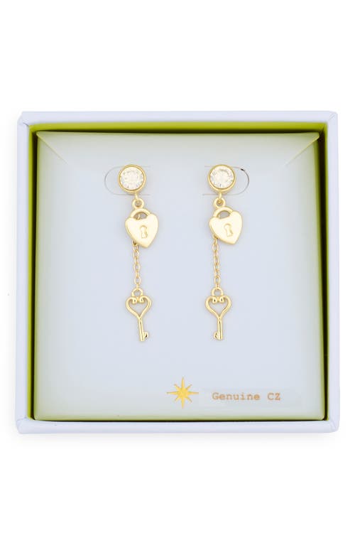 Covet Lock & Key Drop Earrings