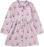Tea Collection Collared Long Sleeve Shirtdress