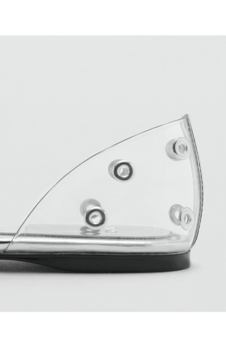 MANGO Grommet Transparent d'Orsay Flat, Alternate, color, Silver