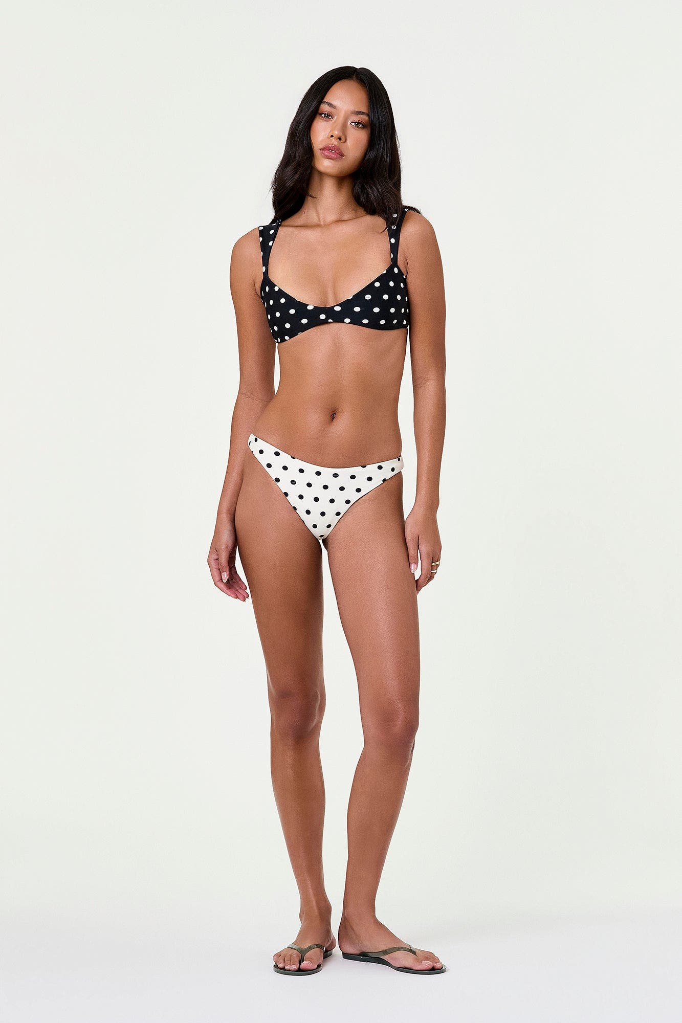 Black / Ivory Polka Dot