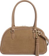 Brahmin Angie Snakeskin Embossed Leather Satchel