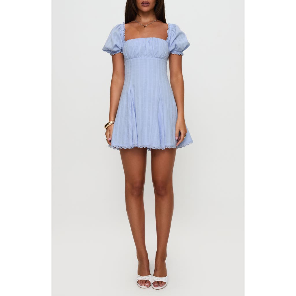 PRINCESS POLLY PRINCESS POLLY RABATIA PUFF SLEEVE COTTON MINIDRESS
