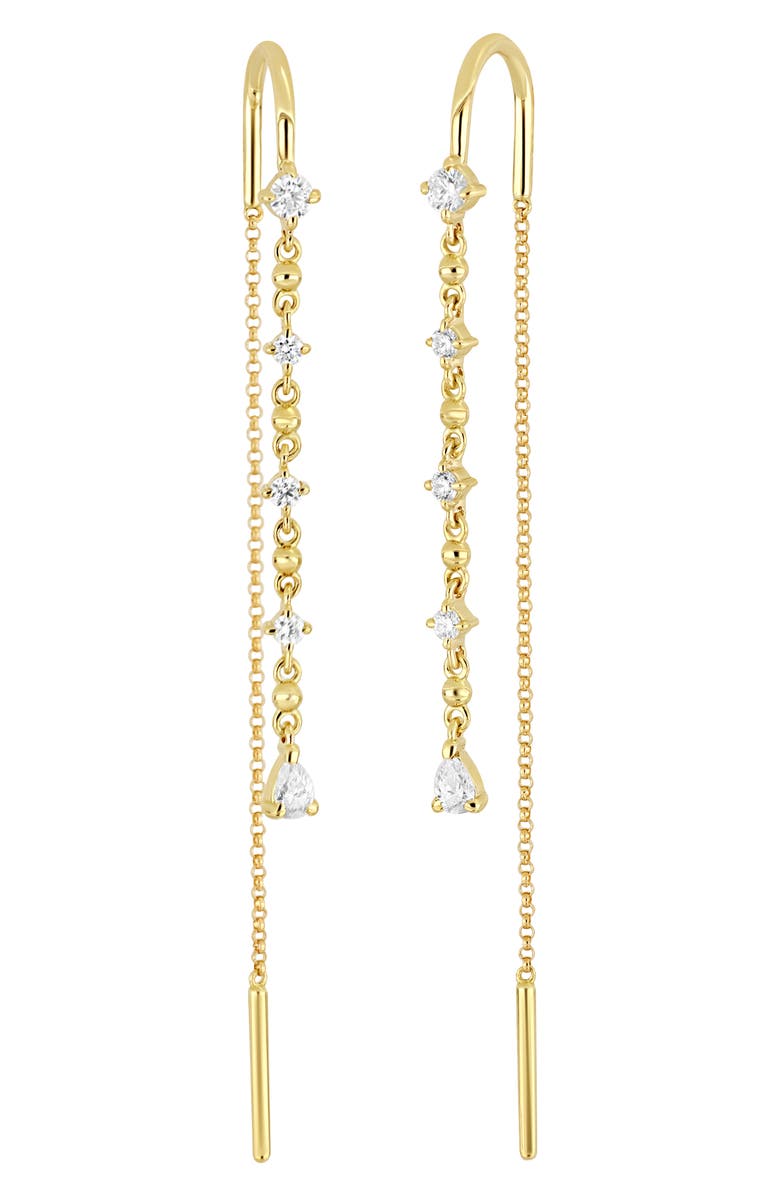 Bony Levy Mykonos Diamond Threader Earrings, Main, color, 18K Yellow Gold