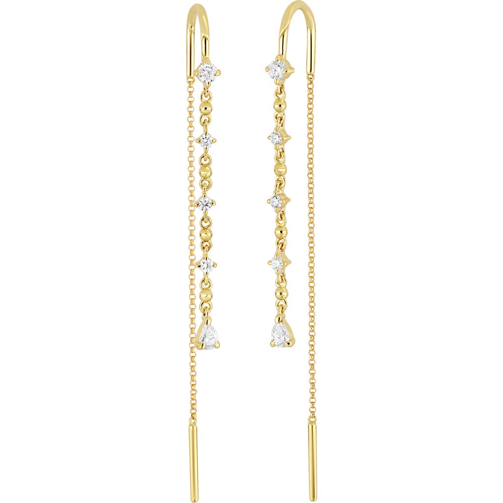 Bony Levy Mykonos Diamond Threader Earrings In Gold