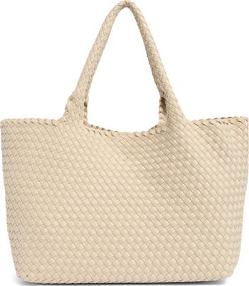 Woven Large Tote Bag & Pouch Set