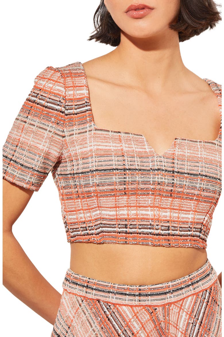 Tweed Handkerchief Hem Knit Skirt, Alternate, color, VERM/ JAV/ MUL
