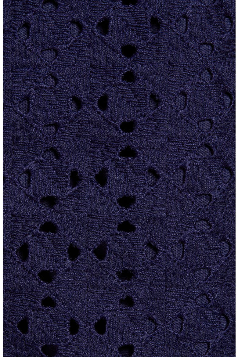 Sleeveless Eyelet Shell, Alternate, color, NAVY PEACOAT