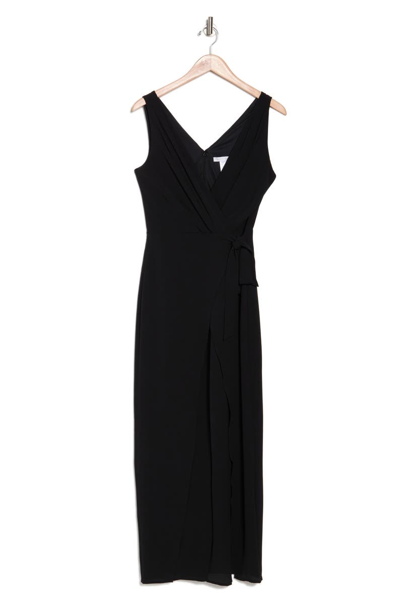 London Times Solid Side Tie Jumpsuit, Alternate, color,