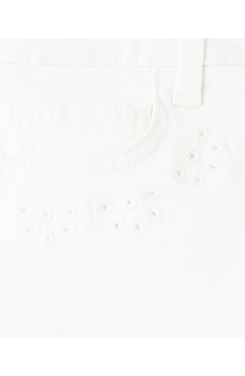 MANGO TEEN Embroidered Eyelet Detail Stretch Denim Shorts, Alternate, color, 