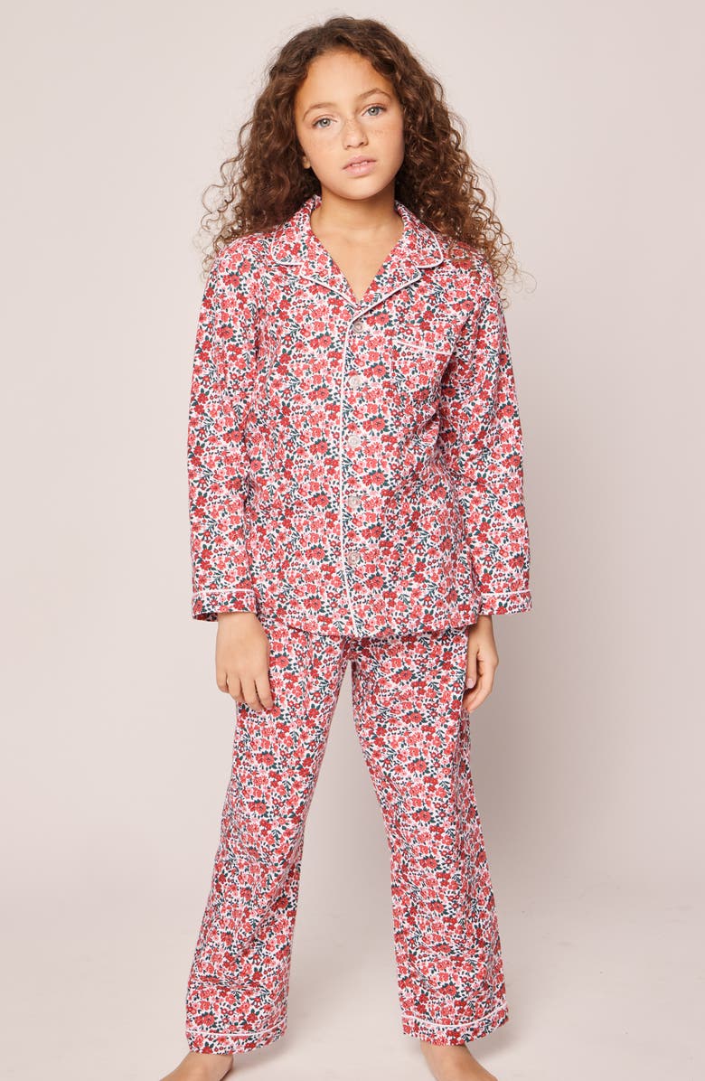 Petite Plume Kids' Fleus Des Bois Cotton Blend Pajamas, Alternate, color, 