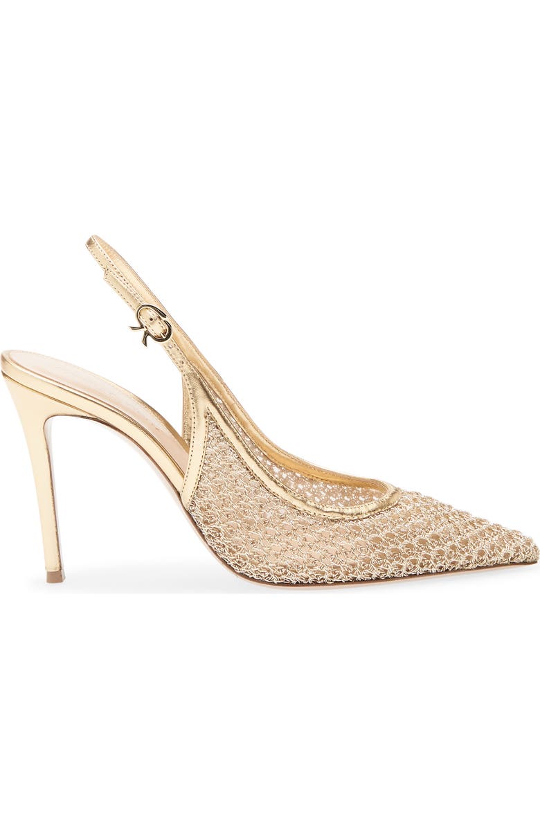 Gianvito Rossi Pointy Toe Slingback Sandal, Alternate, color, Mekong