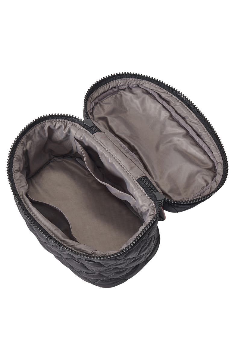 MZ Wallace Quilted Nylon Vanity Case, Alternate, color, Black