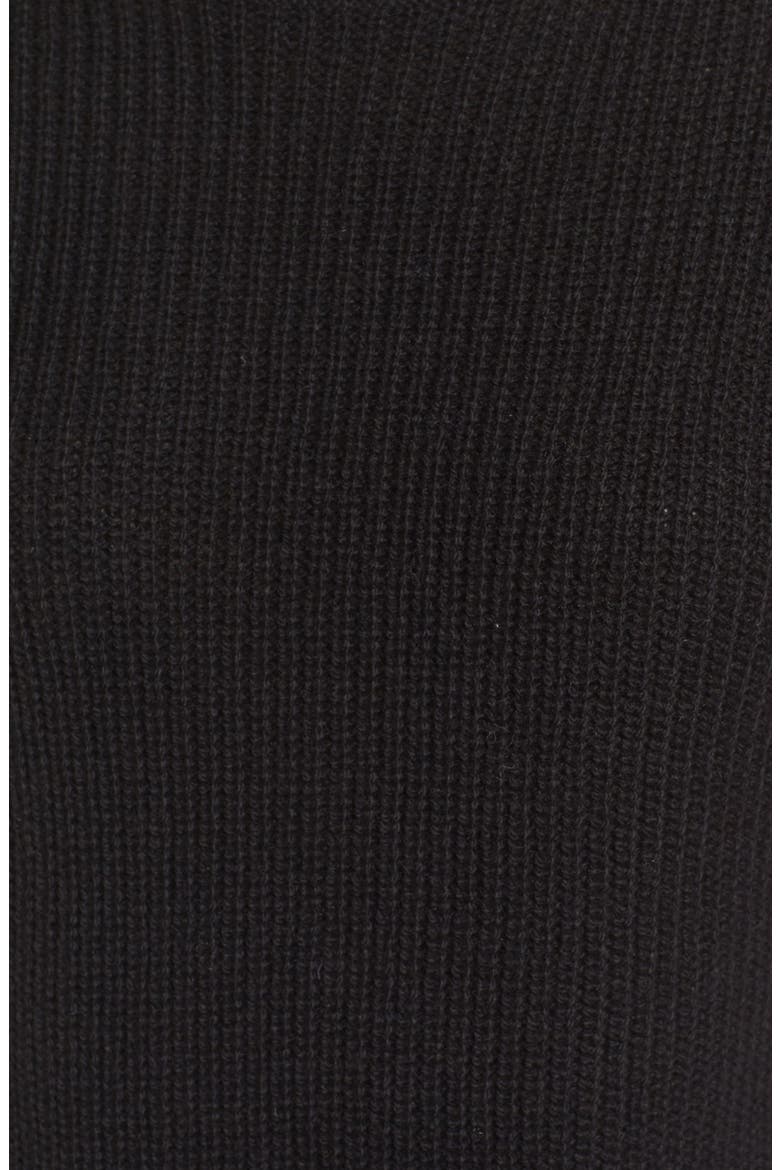 Ribbed Mock Neck Pullover, Alternate, color, BLACK