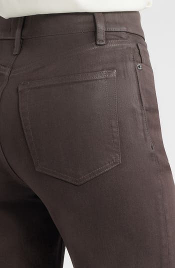Le Slim Palazzo Coated High Waist Wide Leg Jeans
