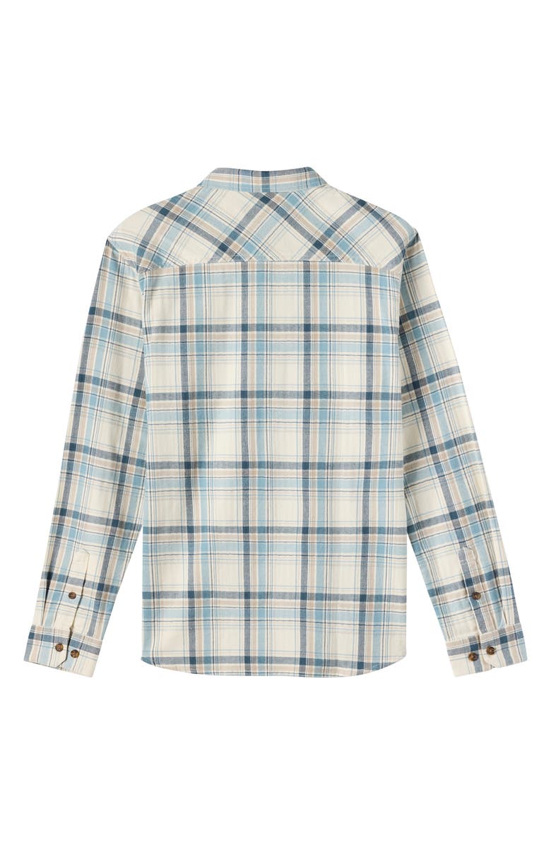 O'Neill Kids' Redmond Plaid Flannel Button-Up Shirt, Alternate, color, Cream