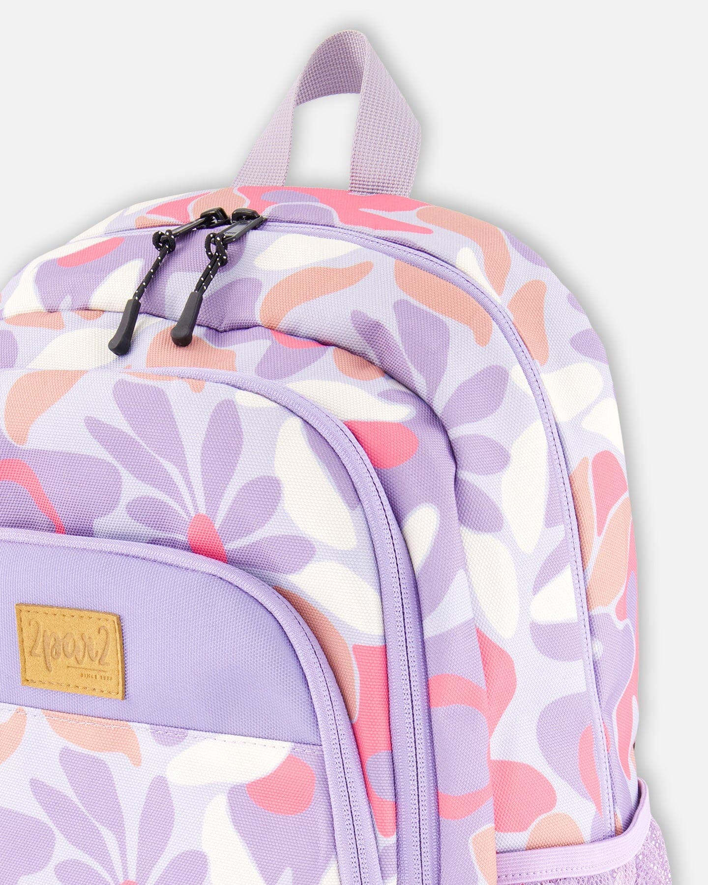 Deux par Deux Little Kids Backpack Retro Flower, Alternate, color, Lilac